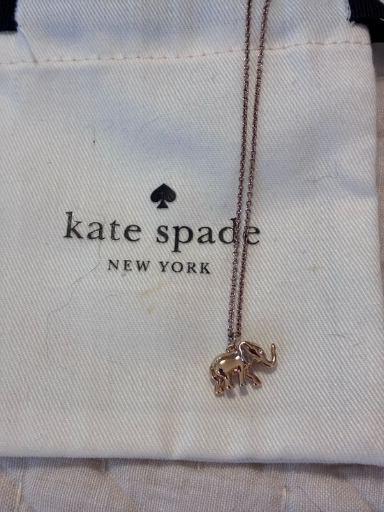 Kate Spade ♠️♠️Gold Elephant Pendant Necklace - Women Jewelry - Picture 4 of 4